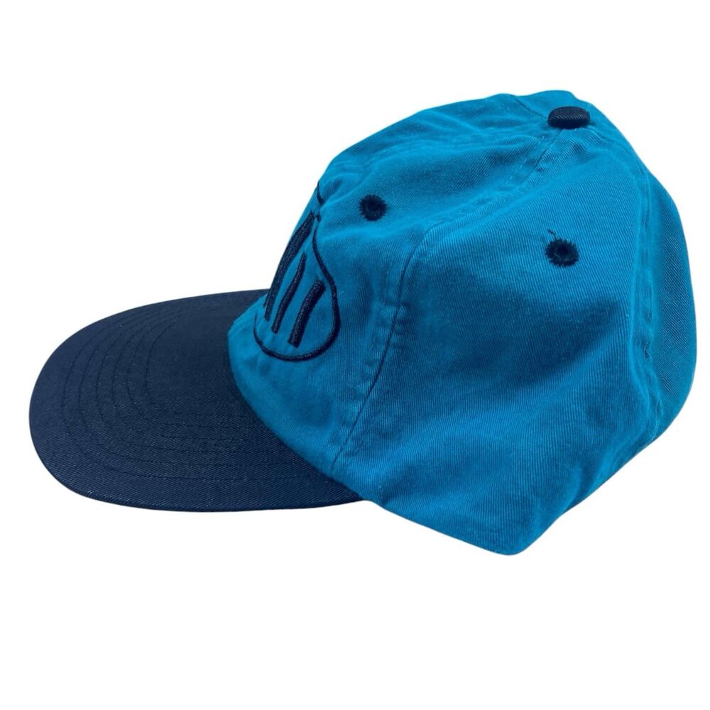 Vintage 90s Hawaii Snapback Hat Cap Teal Black Adjustable Embroidered Logo OS - Picture 2 of 7